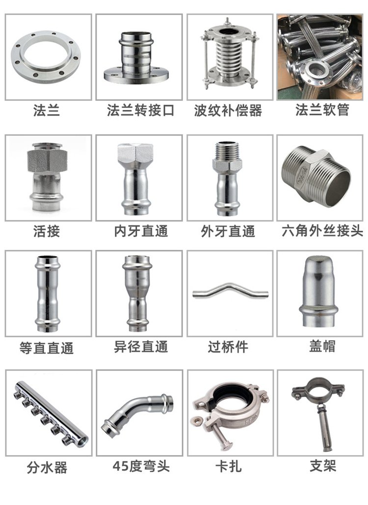 不锈钢管件型号大全