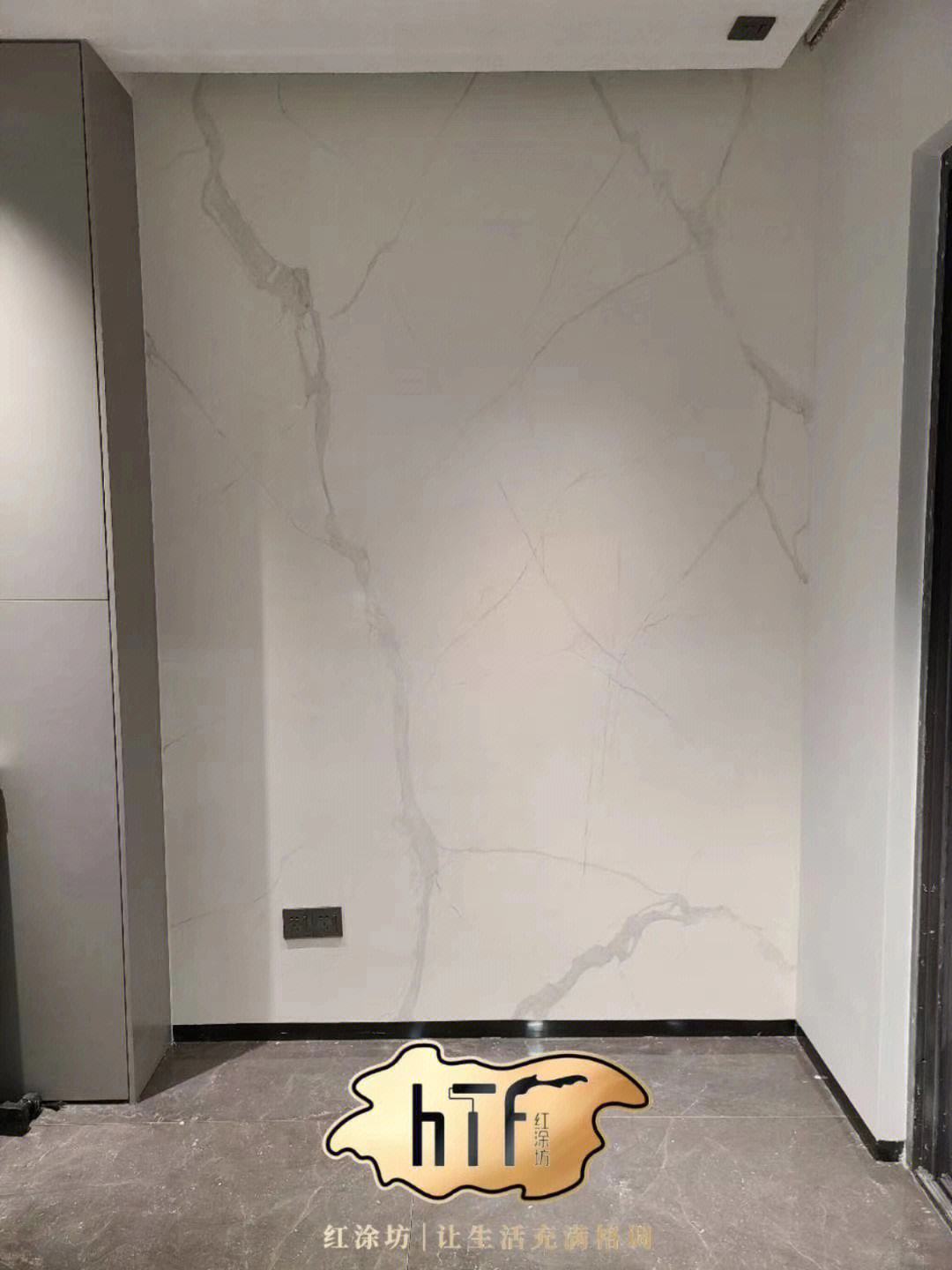 鱼肚白木饰面背景墙效果图