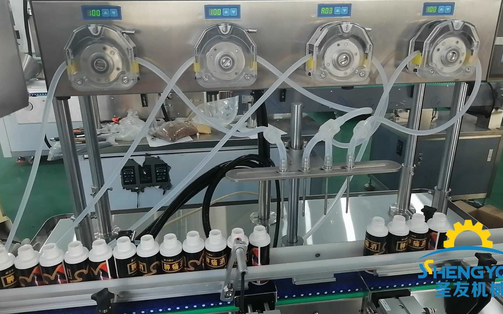 全自动直线液体灌装机