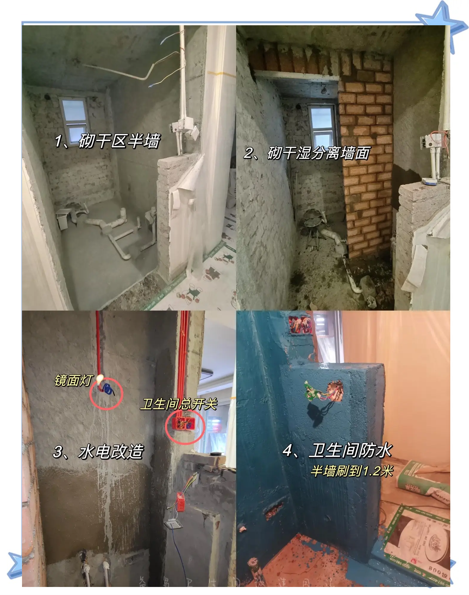 卫生间隔断安装的步骤