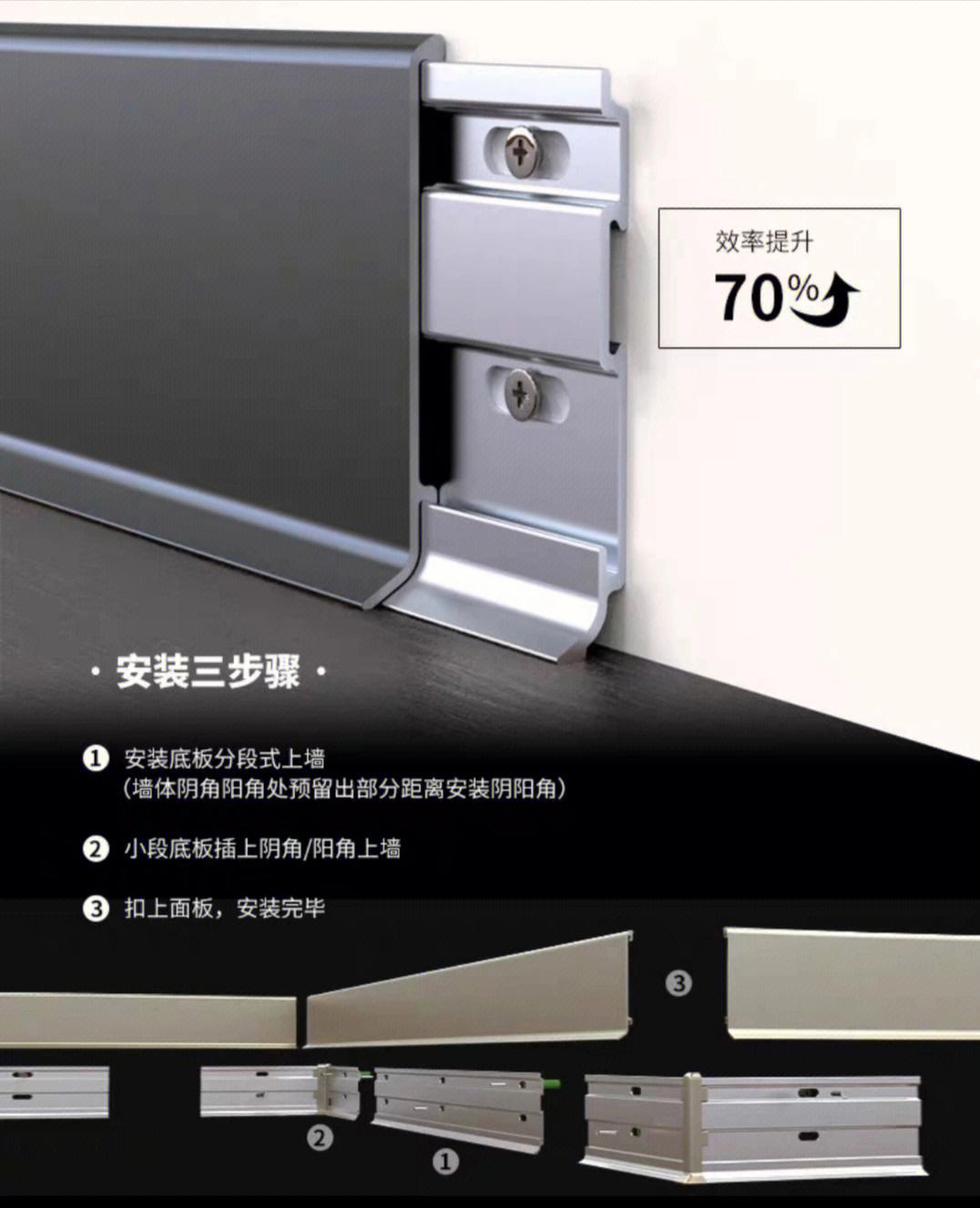 墙板踢脚线怎么安装方法