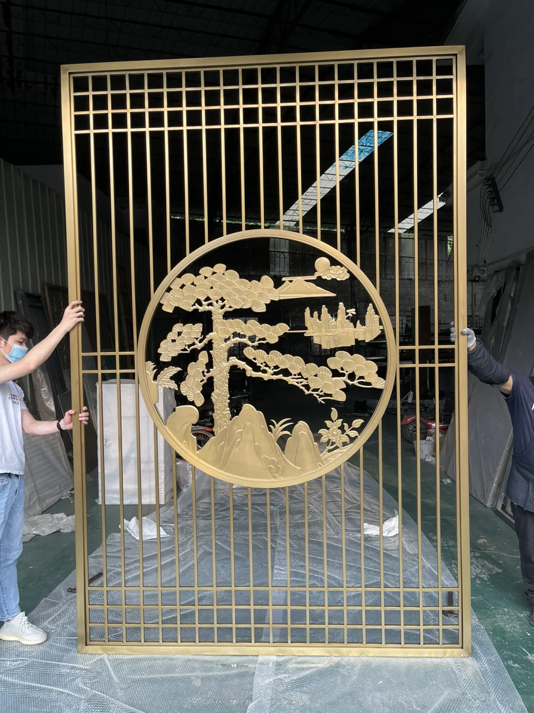 不锈钢屏风隔断图片欣赏