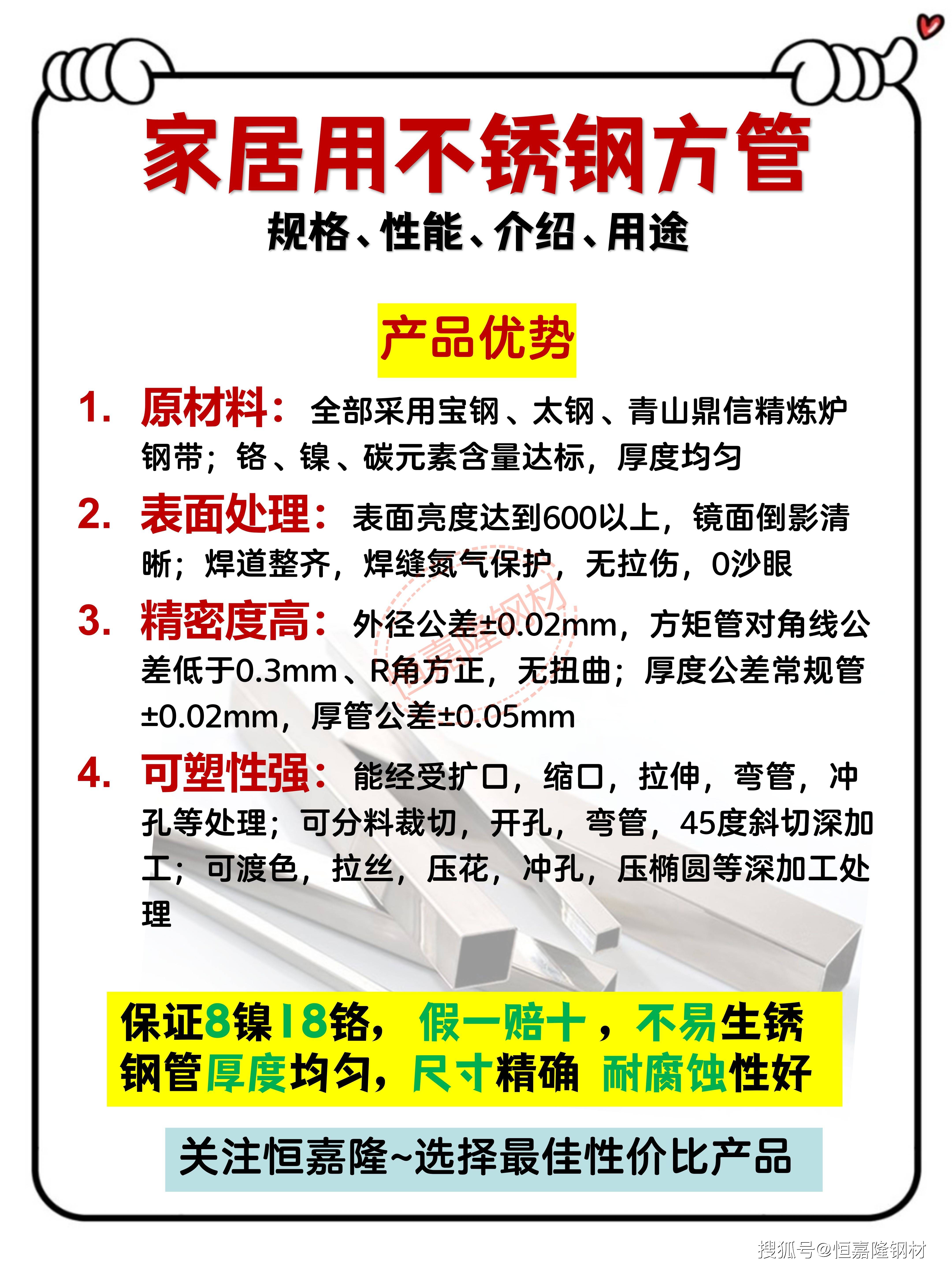 不锈钢方管10×10多少钱一米_不锈钢方管规格型号尺寸大全