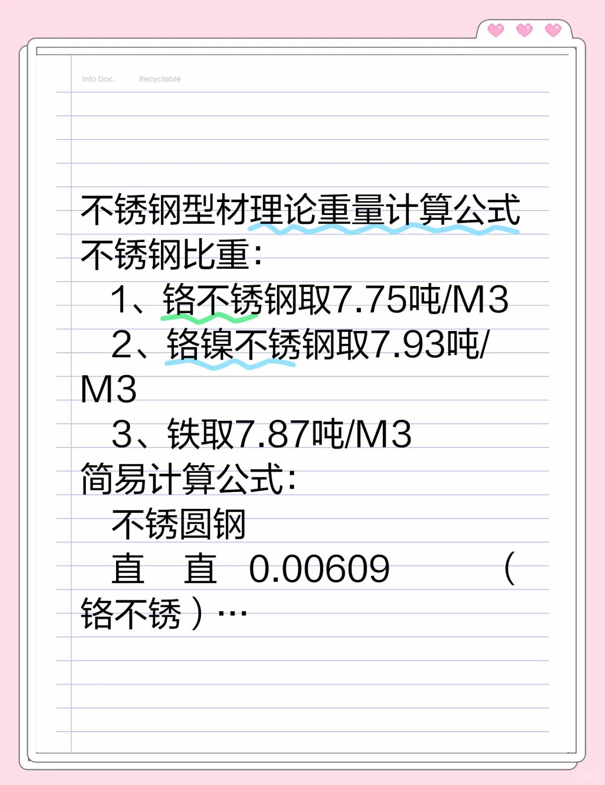 不锈钢304圆钢的理论重量表
