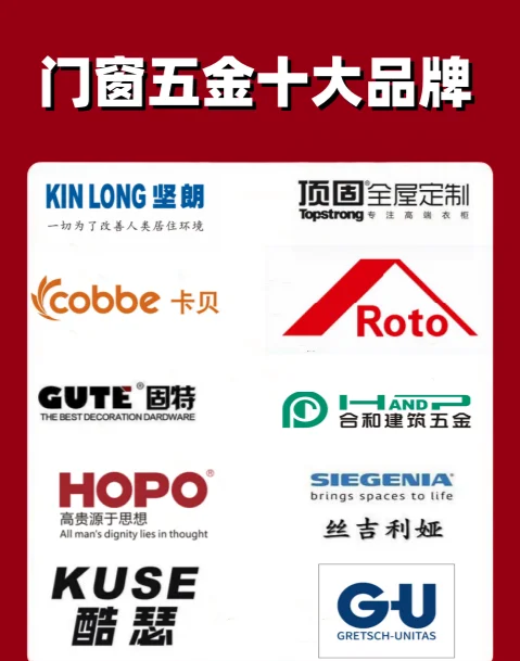 十大门窗五金件品牌排行好博