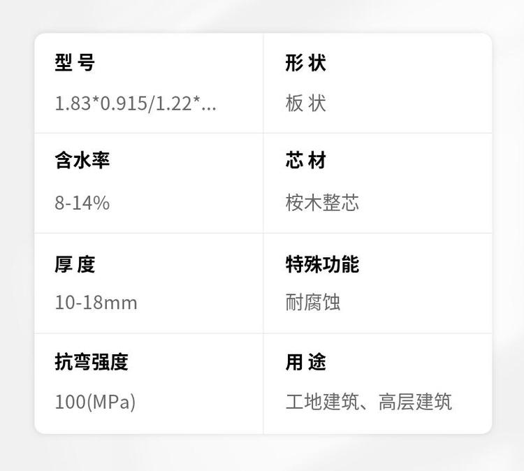 122×244木模板厚度