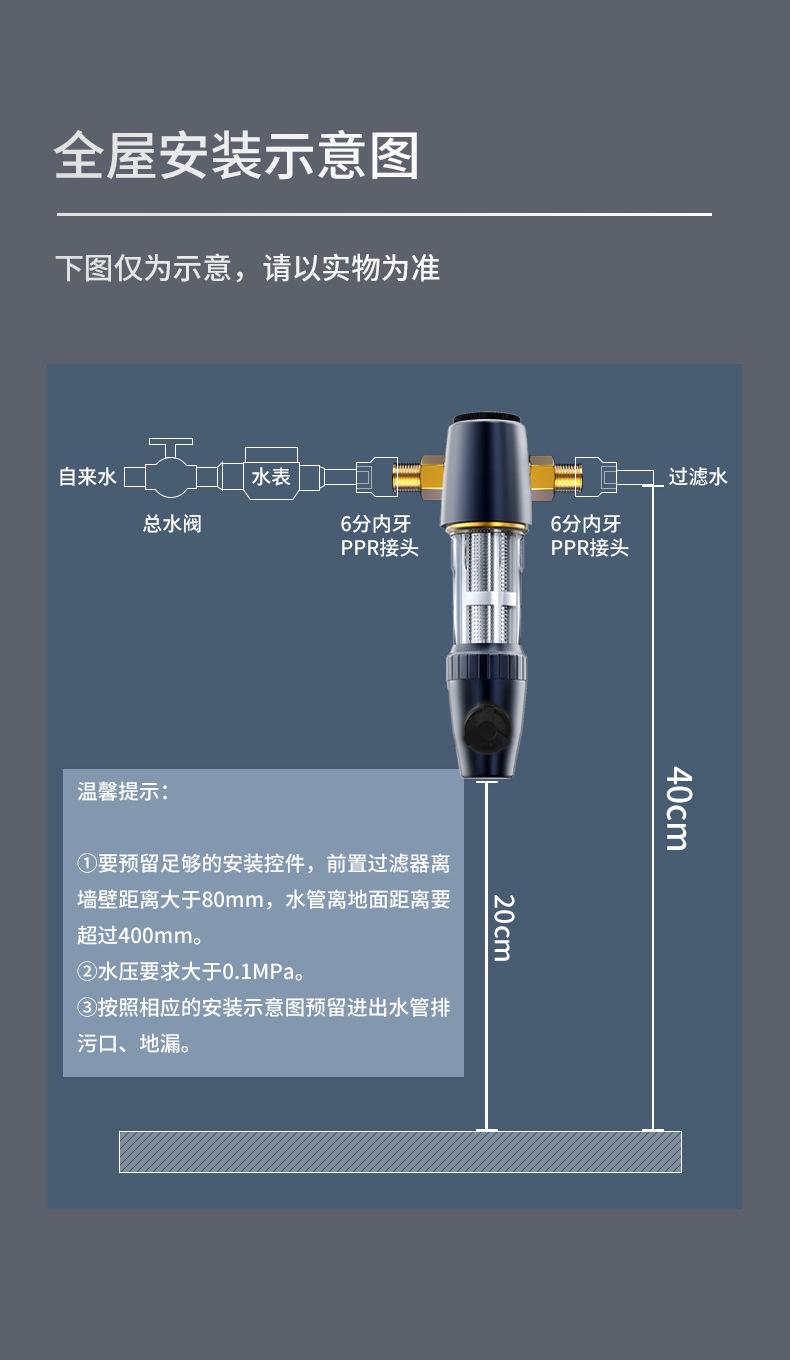 管道过滤器的正确装法家用