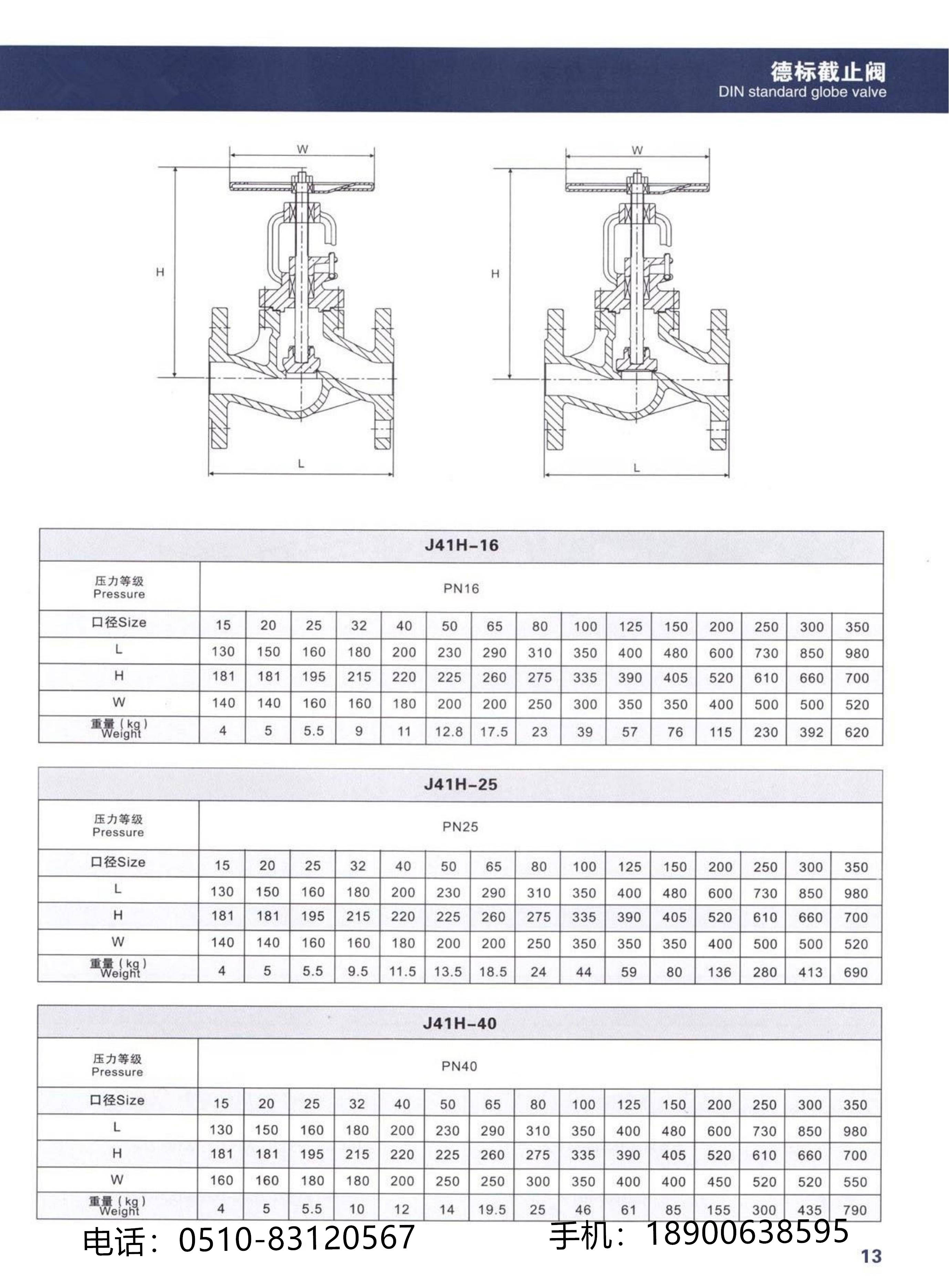 不锈钢阀门规格型号及价格