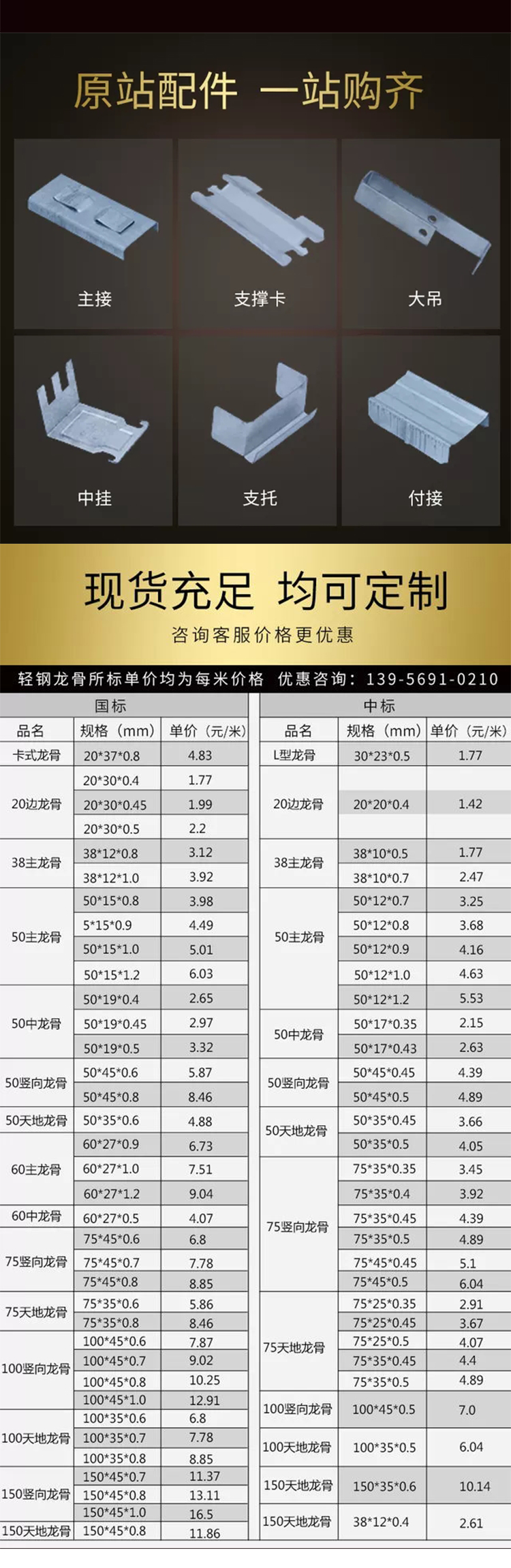 一百平方米吊顶要多少轻钢龙骨