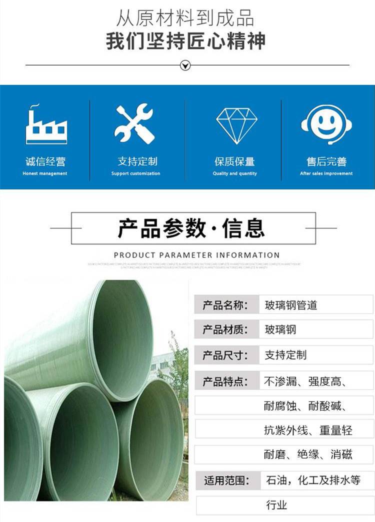 玻璃钢夹砂管dn300价格