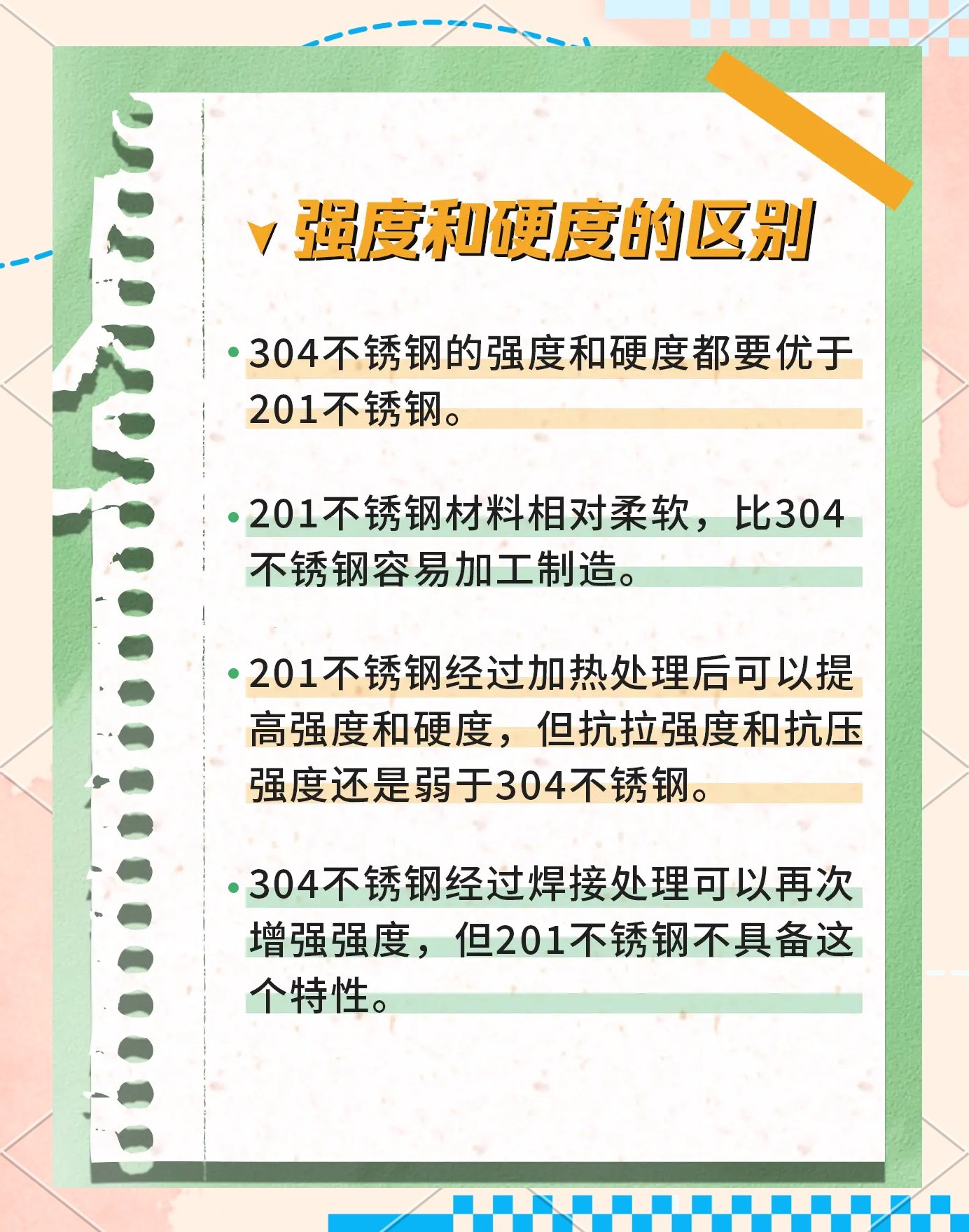 201不锈钢的特性和用途