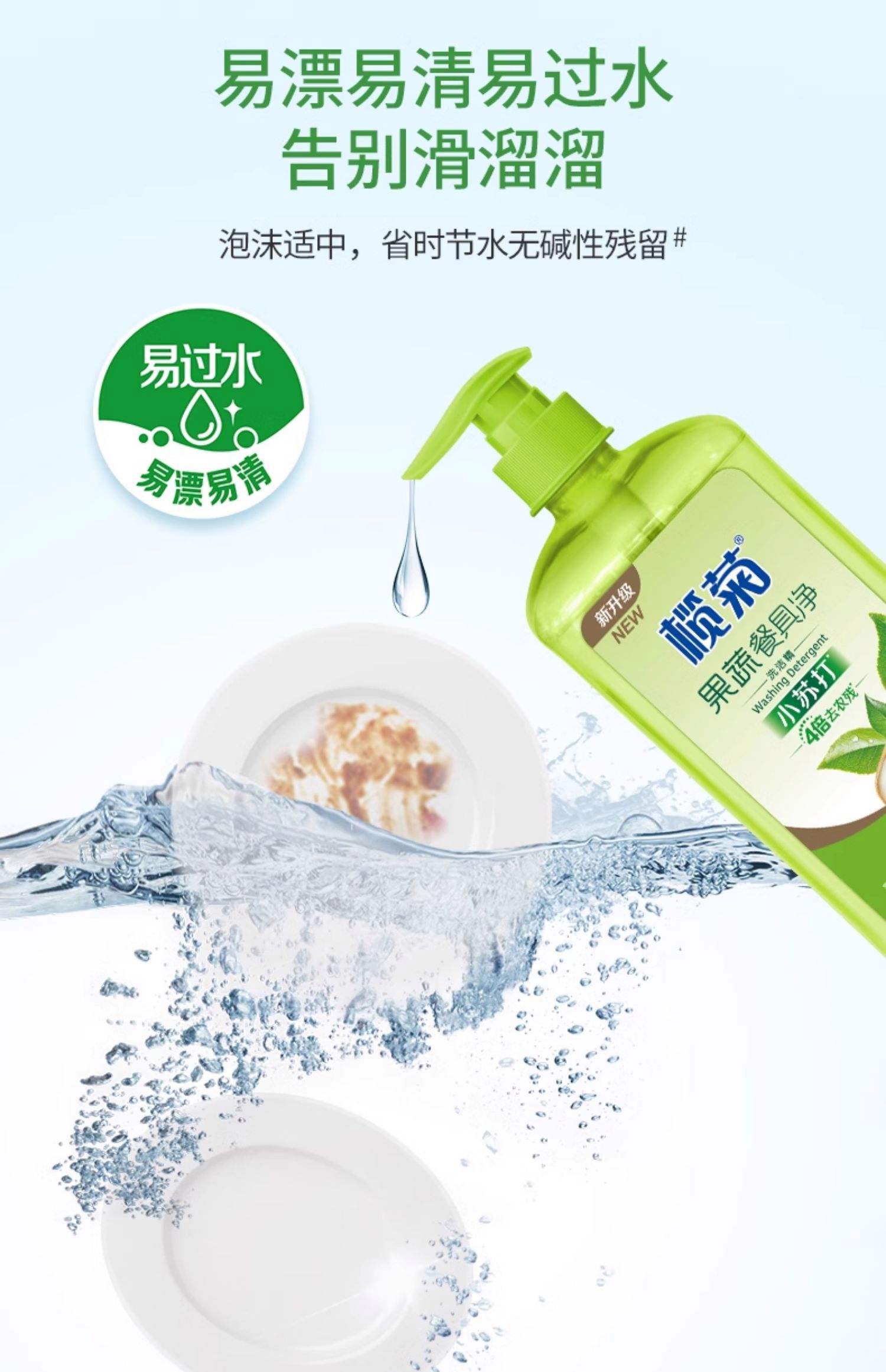 小苏打+白醋+洗洁精+水