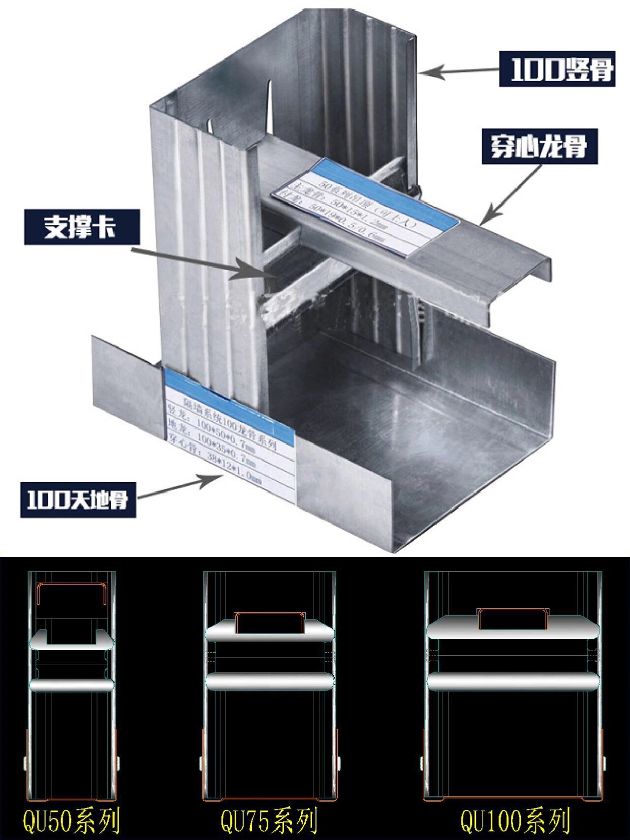 轻钢龙骨型号规格表图解视频2025