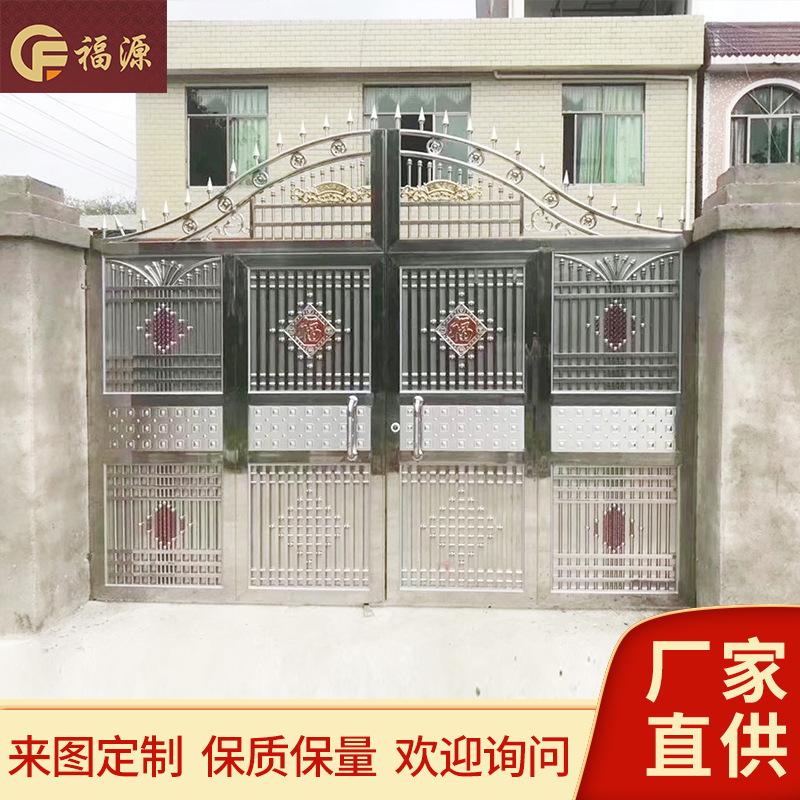 简单不锈钢院子大门图片大全 双开,简单不锈钢院子大门图片大全 双开