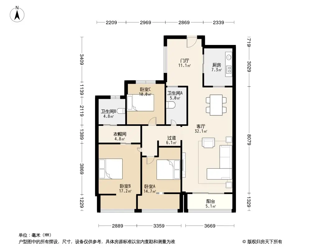 两个卫生间夹厨房的户型好不好,两个卫生间夹厨房的户型好不好