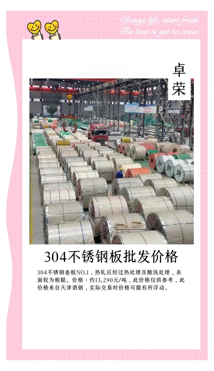 304工业不锈钢板今日价格
