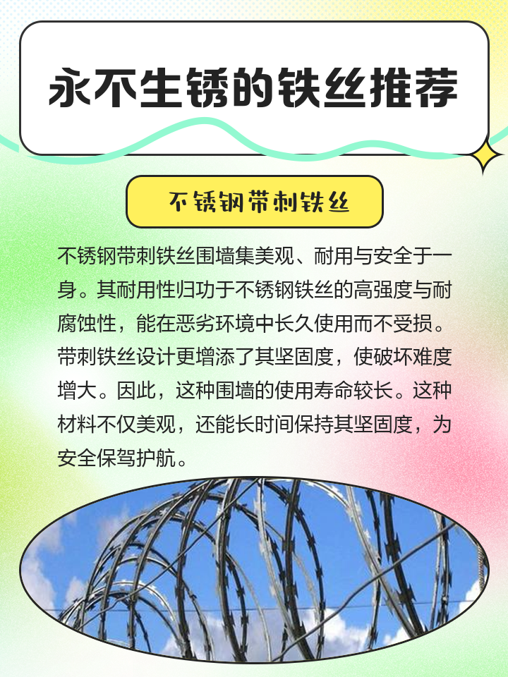不生锈的铁丝叫什么名字好听