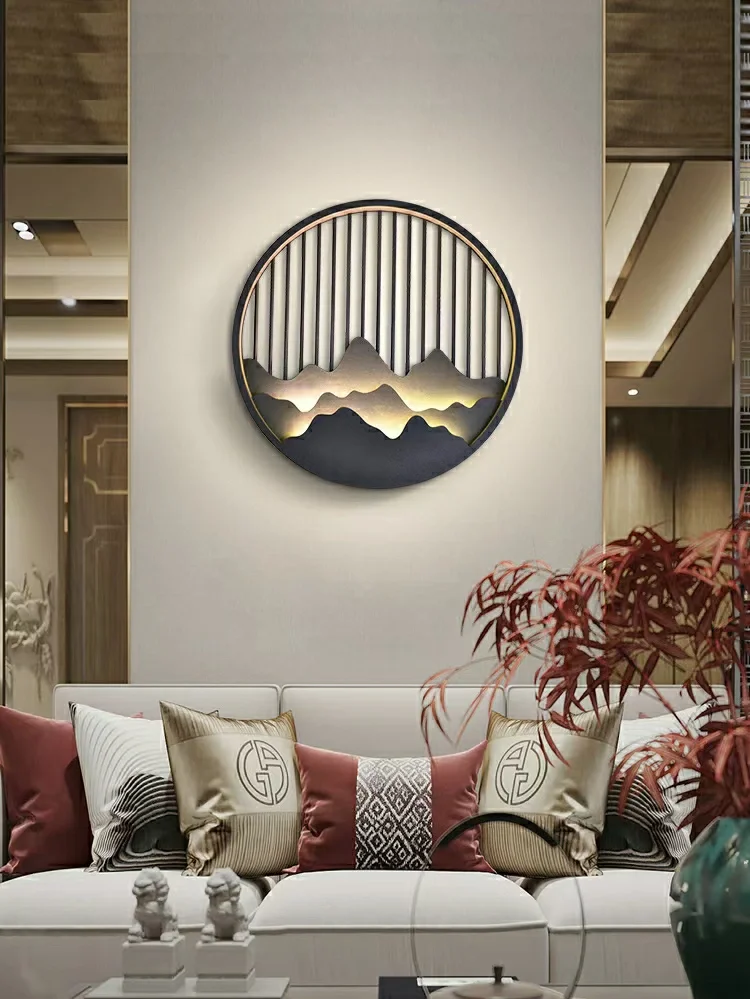 中国风屏风中间的圆形图案