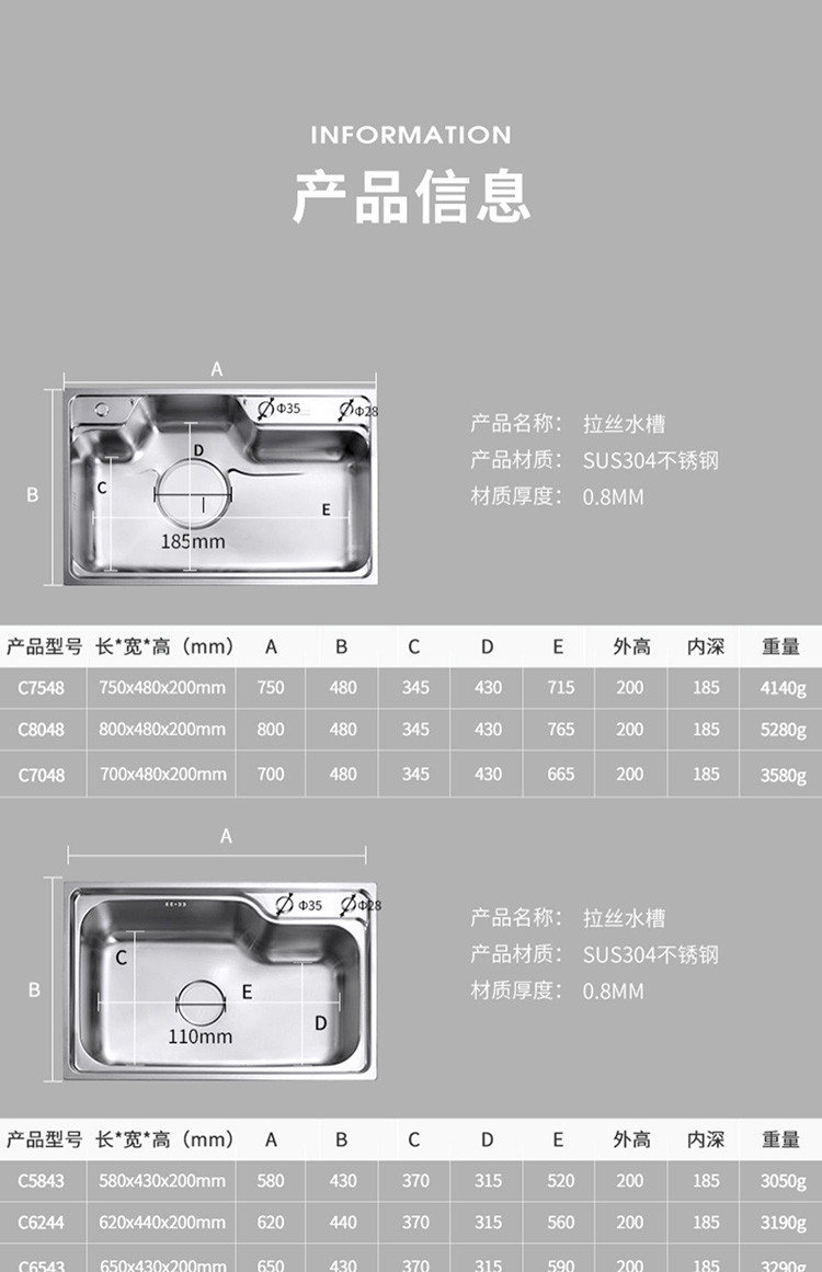 大单盆水槽一般选多长合适