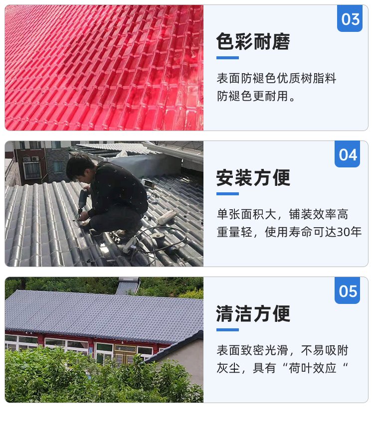 屋面塑料瓦多少钱一平方安装