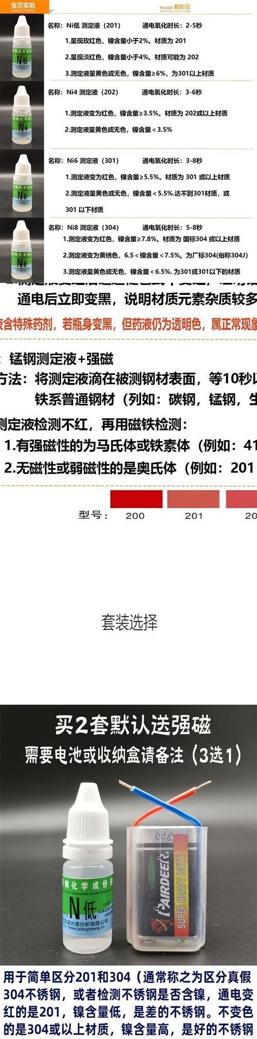 304不绣钢用药水来检测要怎么看结果