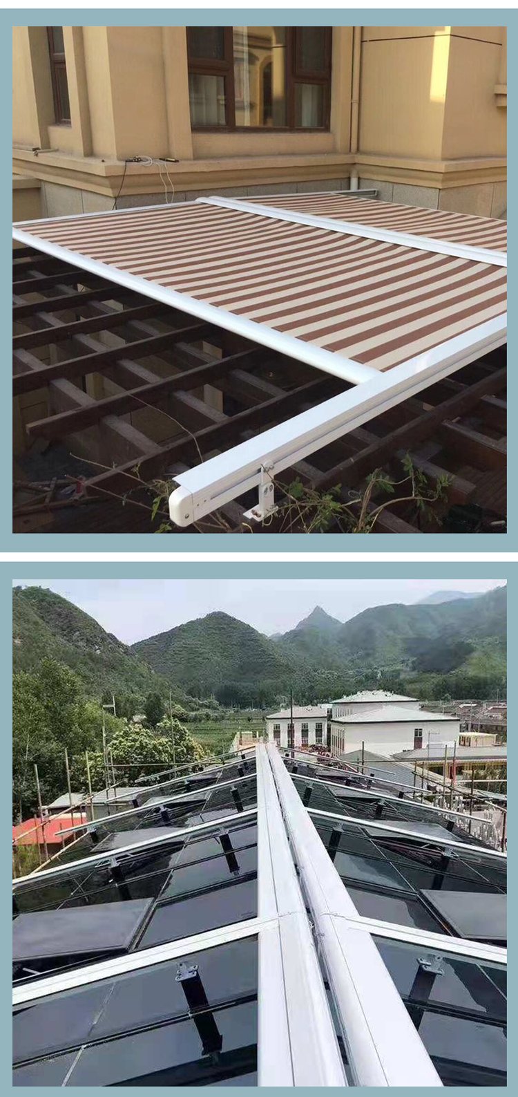 阳光房遮阳顶帘怎么安装