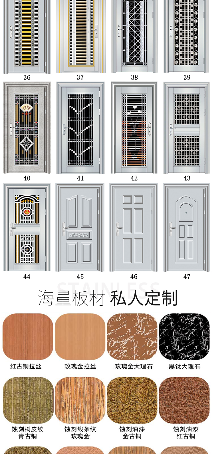 不锈钢门跟铝合金门哪个价格大